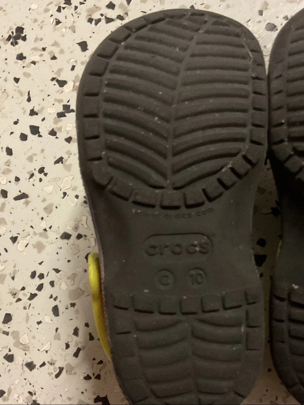 CROCS Kids Tie-Dye Clogs with Yellow Strap 0561